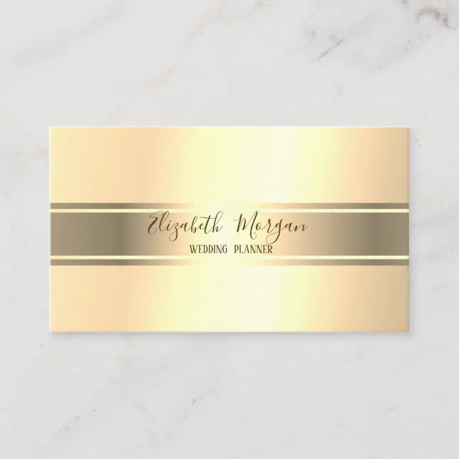 Elegant Modern Professional, Gold Stripe Business Card | Zazzle