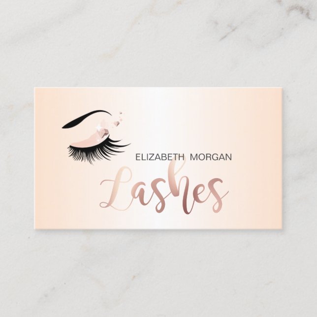 Elegant Modern Professional Lashes Business Card (Front)