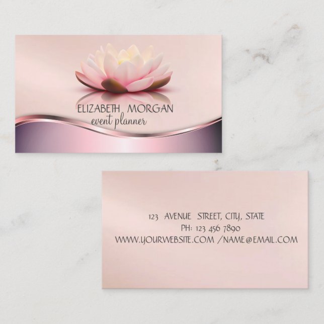 Elegant  Modern Professional Lotus Business Card (Front/Back)