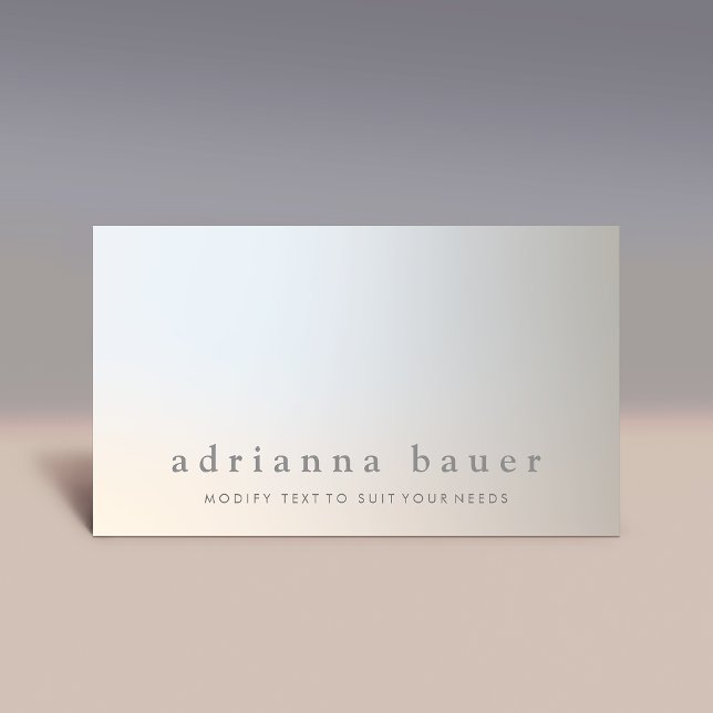 Elegant Modern Professional Luminous Taupe Gray Business Card (Creator Uploaded)