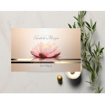 Elegant Modern Professional Luminouse Lotus Business Card by Biglibigli at Zazzle