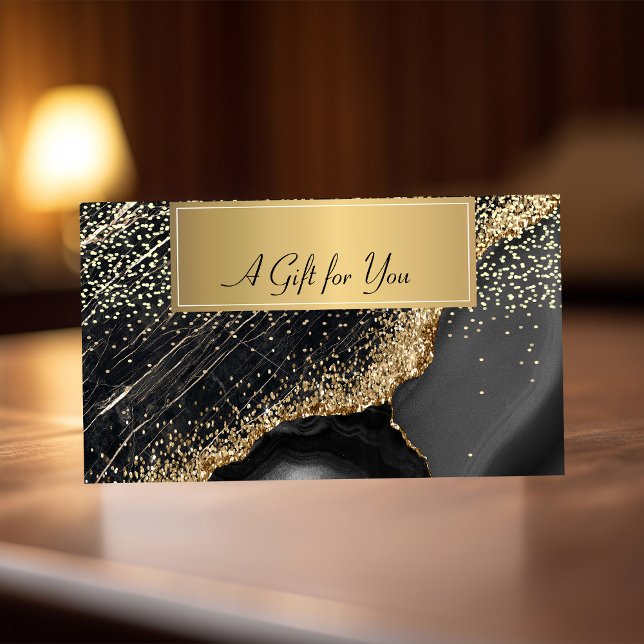 Elegant Modern,Professional Marble Gold Sequins Discount Card (Creator Uploaded)