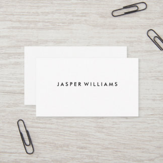 Elegant Modern Professional Minimal White Business Card