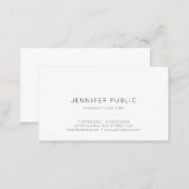 Elegant Modern Professional Minimalist Sleek Plain Business Card (Front/Back)