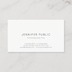 Elegant Modern Professional Minimalist Sleek Plain Business Card