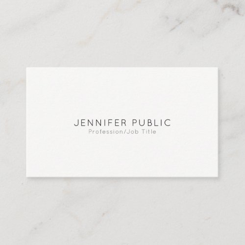 Elegant Modern Professional Minimalistic Plain Business Card