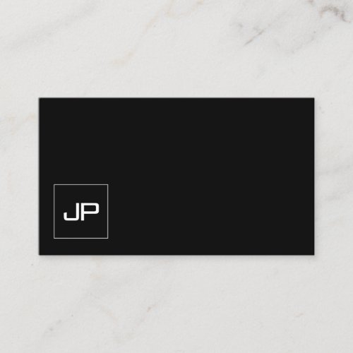 Elegant Modern Professional Monogram Black White Business Card