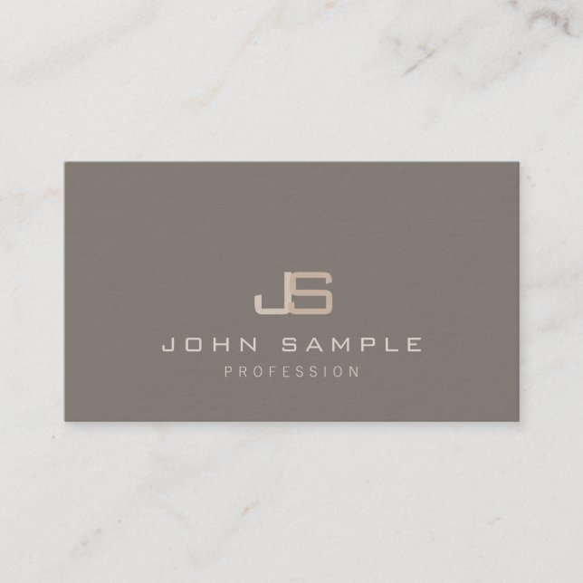 Elegant Modern Professional Monogrammed Template Business Card (Front)