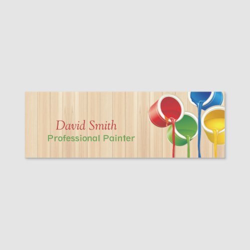 Elegant Modern Professional Painter Name Tag