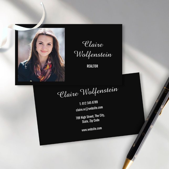 Elegant Modern Professional Photo Business Card (Creator Uploaded)