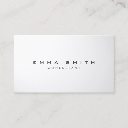 Elegant Modern Professional Plain Black and White Business Card
