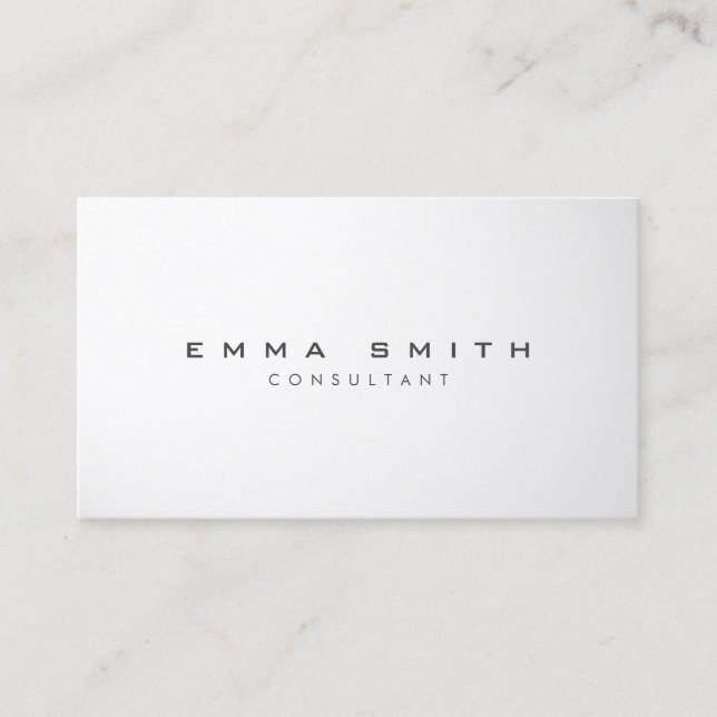 Elegant Modern Professional Plain Black and White Business Card (Front)