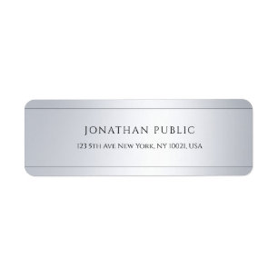 Elegant Modern Professional Silver Return Address Label