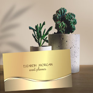 Elegant Modern Professional Simple Gold Business Card