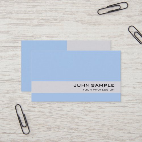 Elegant Modern Professional Simple Pastel Blue Business Card