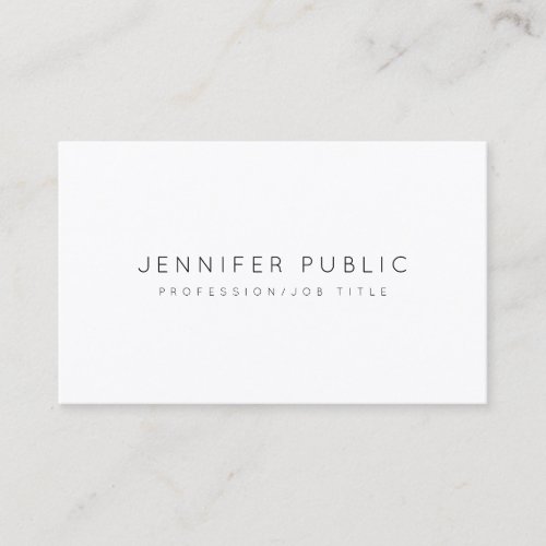 Elegant Modern Professional Simple Plain Luxury Business Card