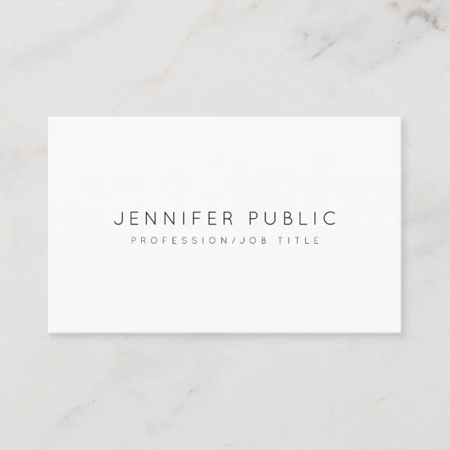 Elegant Modern Professional Simple Plain Luxury Business Card | Zazzle