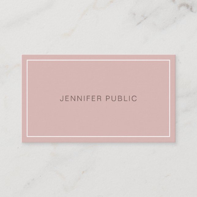 Elegant Modern Professional Simple Plain Trendy Business Card (Front)