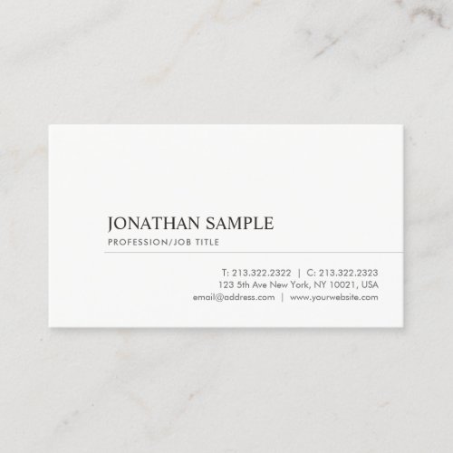 Elegant Modern Professional Simple Template Business Card