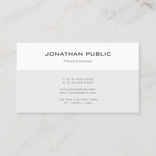 Elegant Modern Professional Trendy Simple Template Business Card