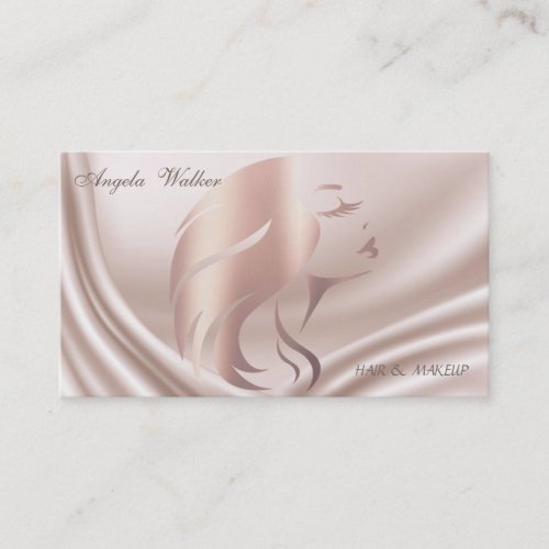 Elegant Modern ProffesionalFace Silhouette Business Card