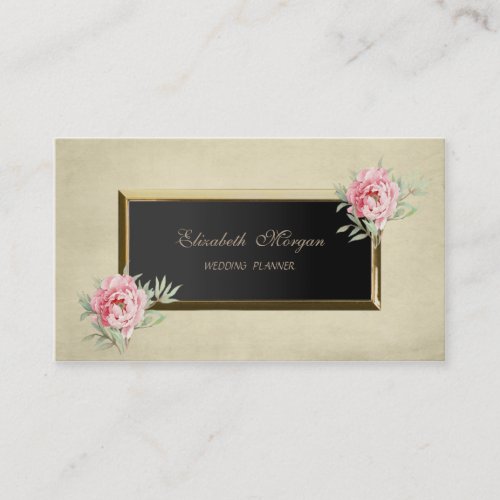 Elegant Modern Proffesional Flowers Frame Business Card