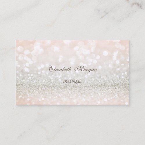 Elegant Modern Proffesional Glittery Bokeh Business Card