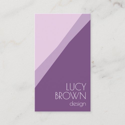Elegant modern purple abstract graphic designer business card