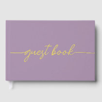 Elegant Modern Purple and Gold Wedding Foil Guest Book