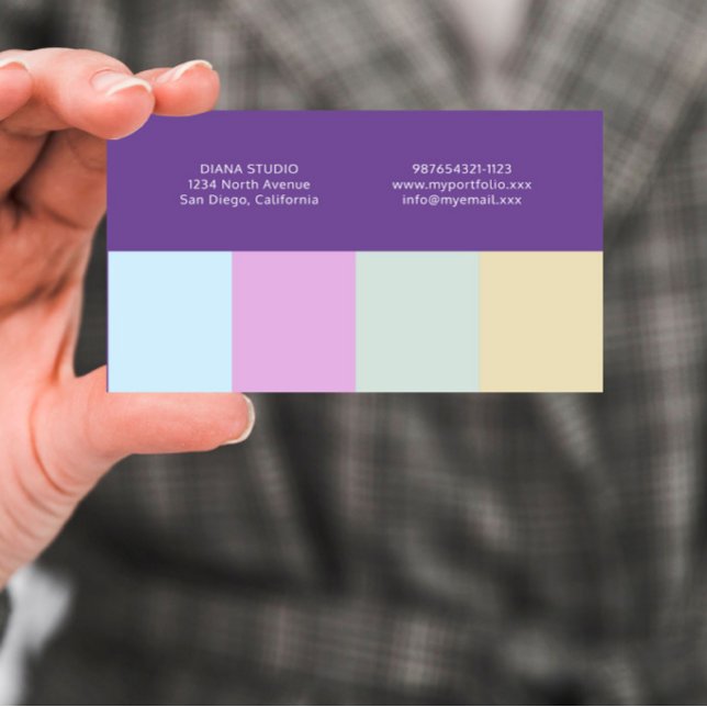 Elegant Modern Purple Business Card (Creator Uploaded)