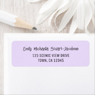 Elegant Modern Purple Casual Contemporary Script Label
