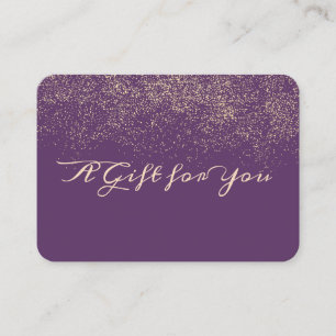 Elegant Modern Purple Confetti Discount Card