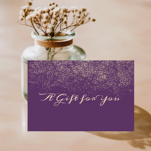 Elegant Modern Purple  Confetti Discount Card