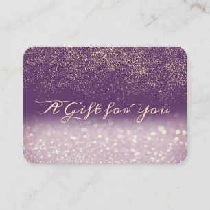 Elegant Modern Purple Confetti, Glitter Bokeh Discount Card