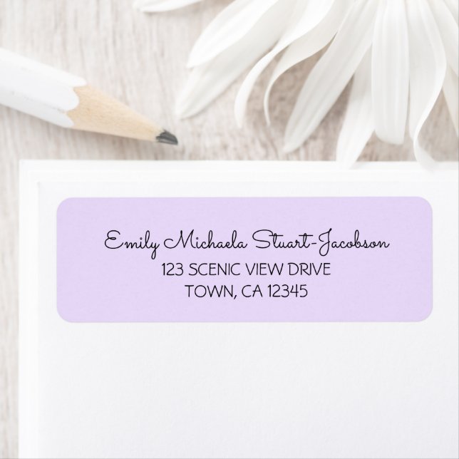 Elegant Modern Purple Contemporary Calligraphy  Label (Insitu)