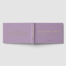 Elegant Modern Purple Gold Quinceañera Guest Book