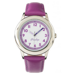 Elegant Modern Purple Stylish Custom Kids Watch