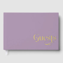 Elegant Modern Purple Wedding Guest Book