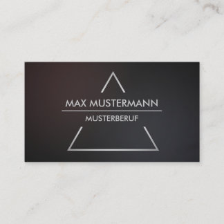 Elegant modern pyramid Business Cards