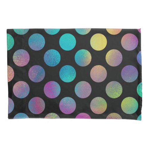 Elegant Modern Rainbow Polka Dots Pattern  Pillow Case