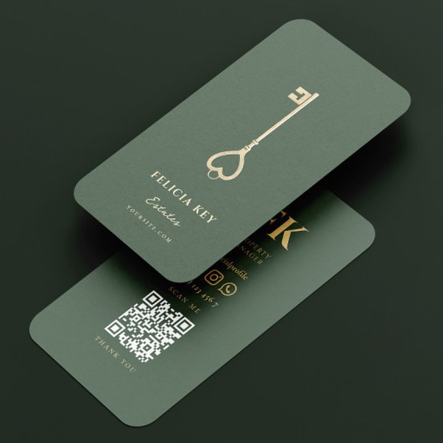 Elegant Modern Realtor Real Estate Agent  Business Card (Creator Uploaded)