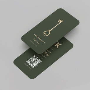 Elegant Modern Realtor Real Estate Sage Business Card