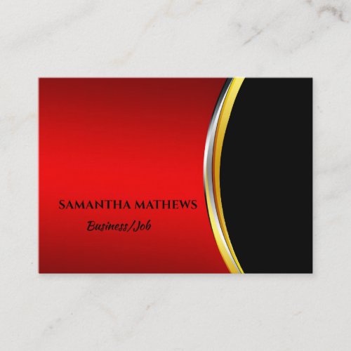 ELEGANT MODERN  RED BLACK  CORPORATE PROFESSIONAL BUSINESS CARD