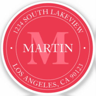 Elegant Modern Red Sticker