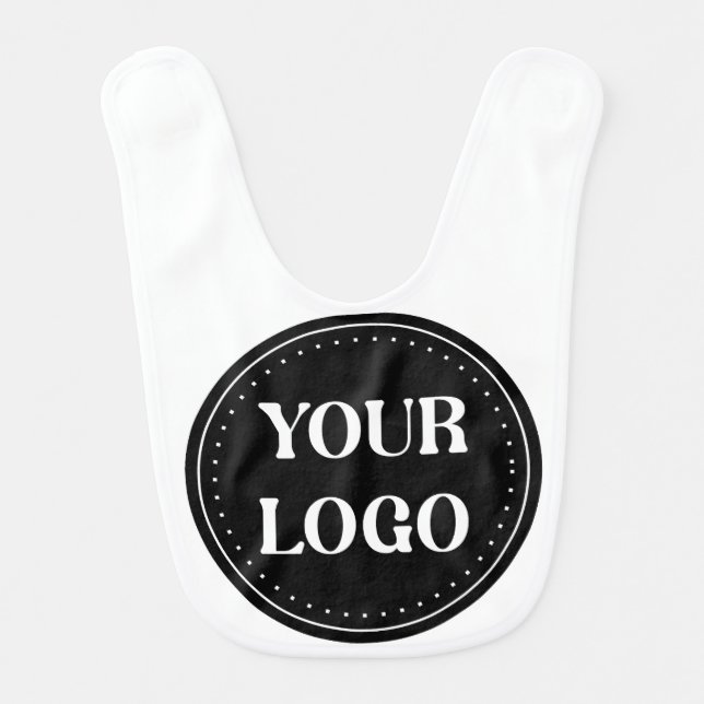 elegant, modern, refined, & editable.  baby bib (Front)