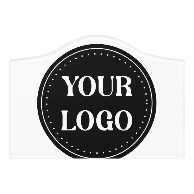 elegant, modern, refined, & editable.  door sign (Small Crest Front)