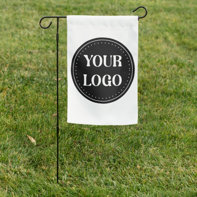 elegant, modern, refined, & editable.  garden flag (In SItu)