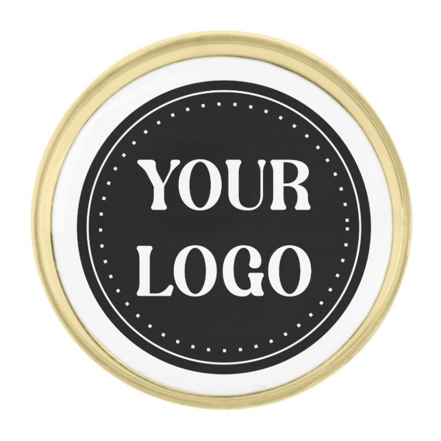 elegant, modern, refined, & editable.  gold finish lapel pin (Front)