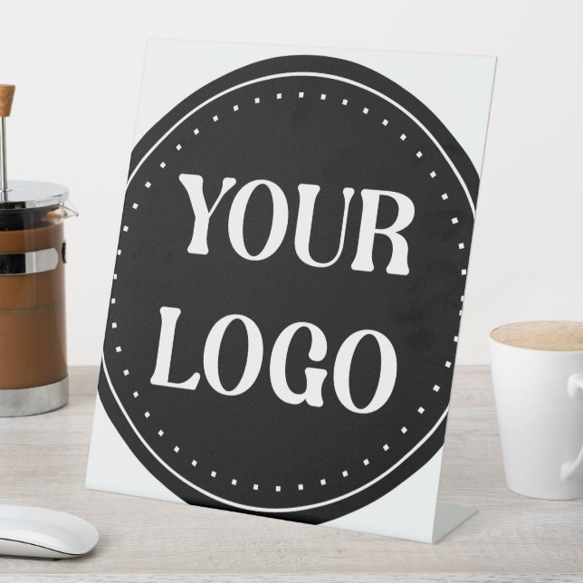 elegant, modern, refined, & editable.  pedestal sign (In SItu)