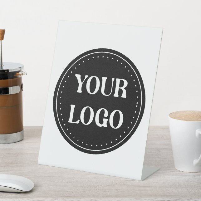 elegant, modern, refined, & editable.  pedestal sign (In SItu)